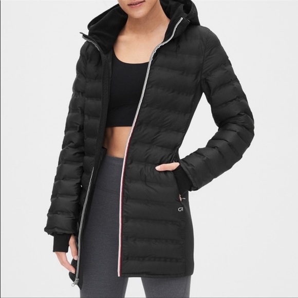 gap metallic puffer jacket